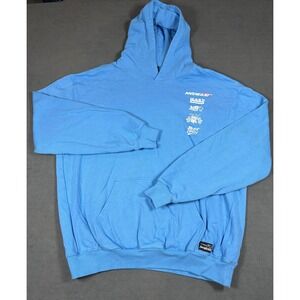 Mr Beast Hoodie Mens XL Blue Graphic Logo Pullover Sweatshirt